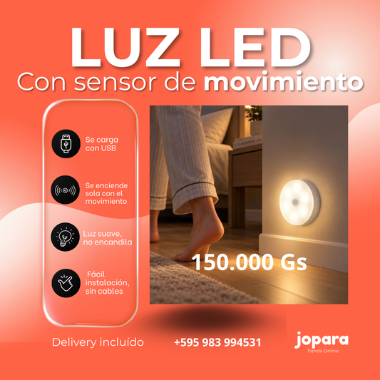 Luz led con sensor de movimiento